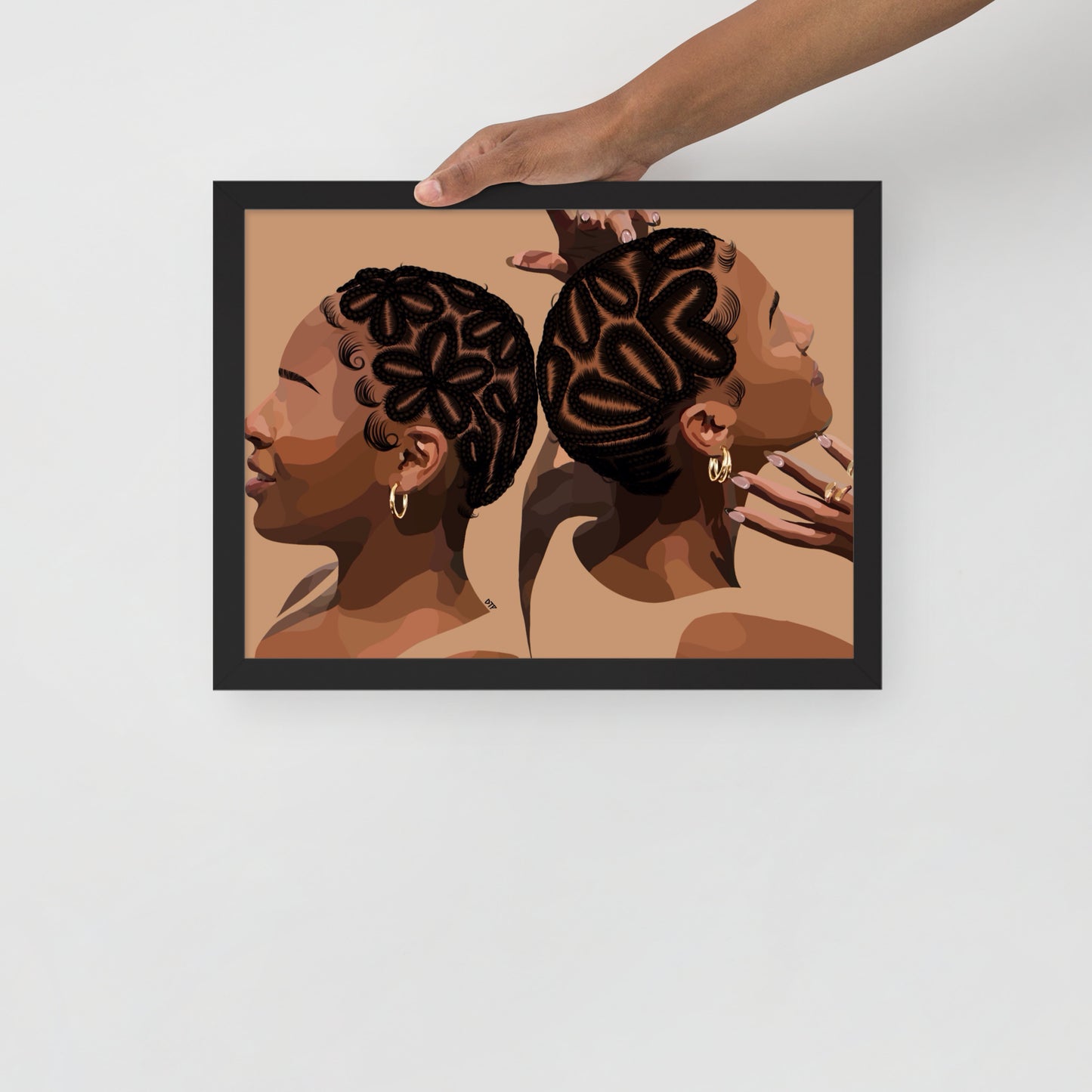 “Braided Baldies” Framed Print