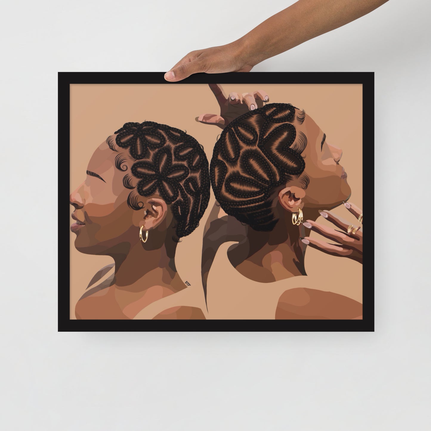 “Braided Baldies” Framed Print