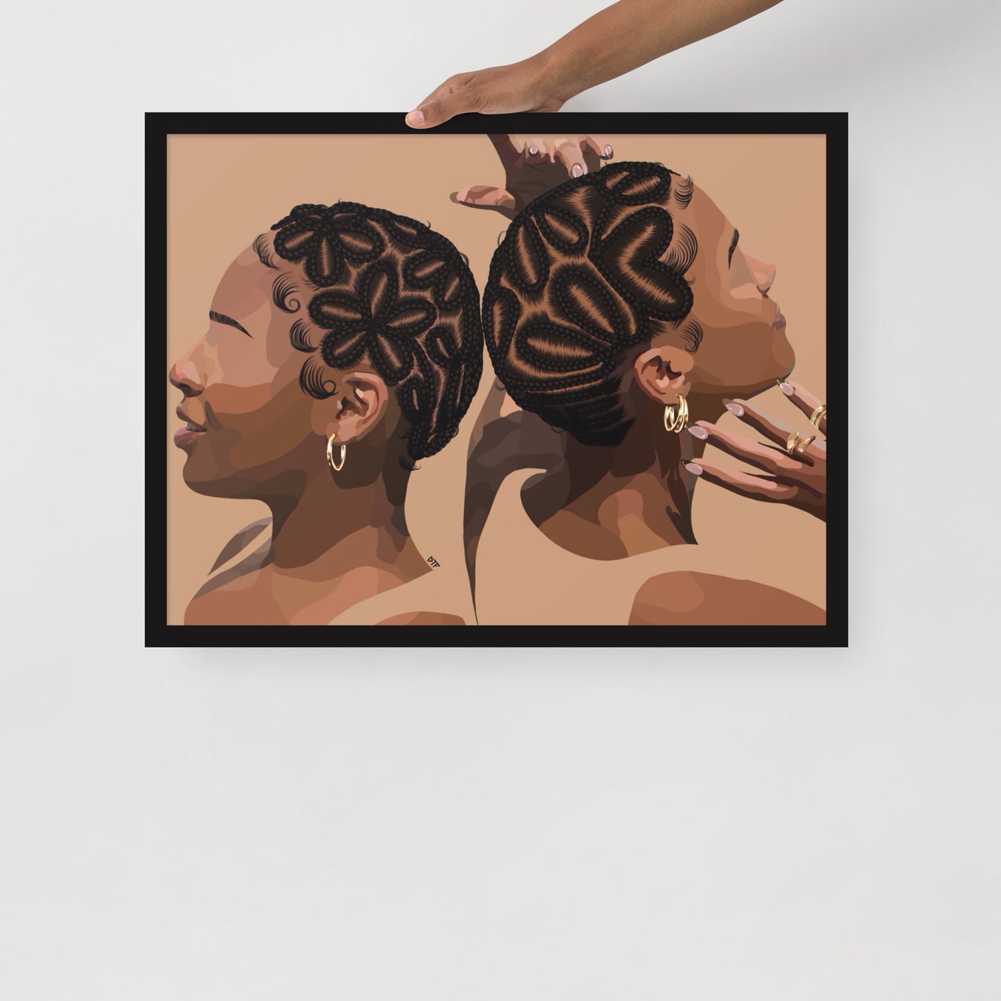 “Braided Baldies” Framed Print