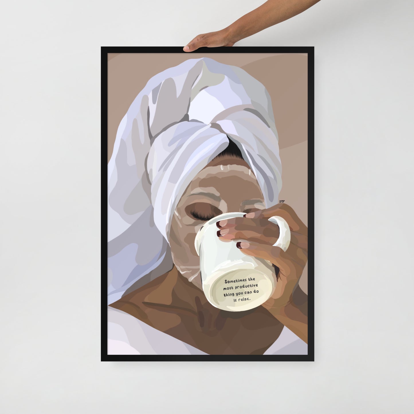 “Please Relax” Framed Print