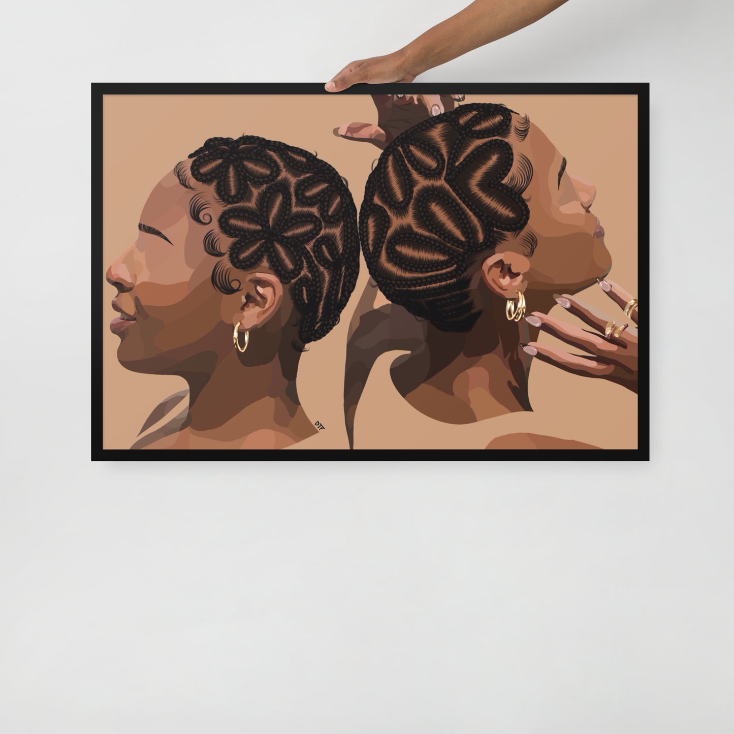 “Braided Baldies” Framed Print