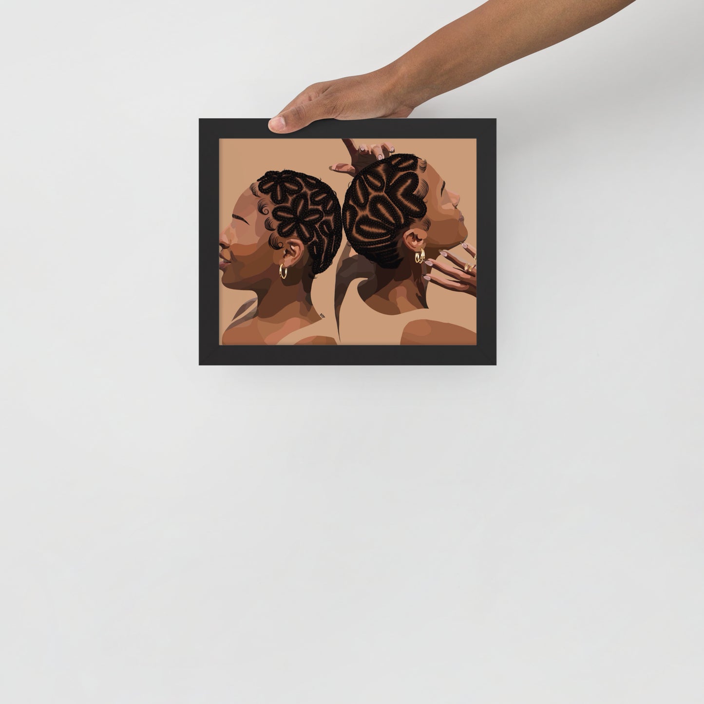 “Braided Baldies” Framed Print