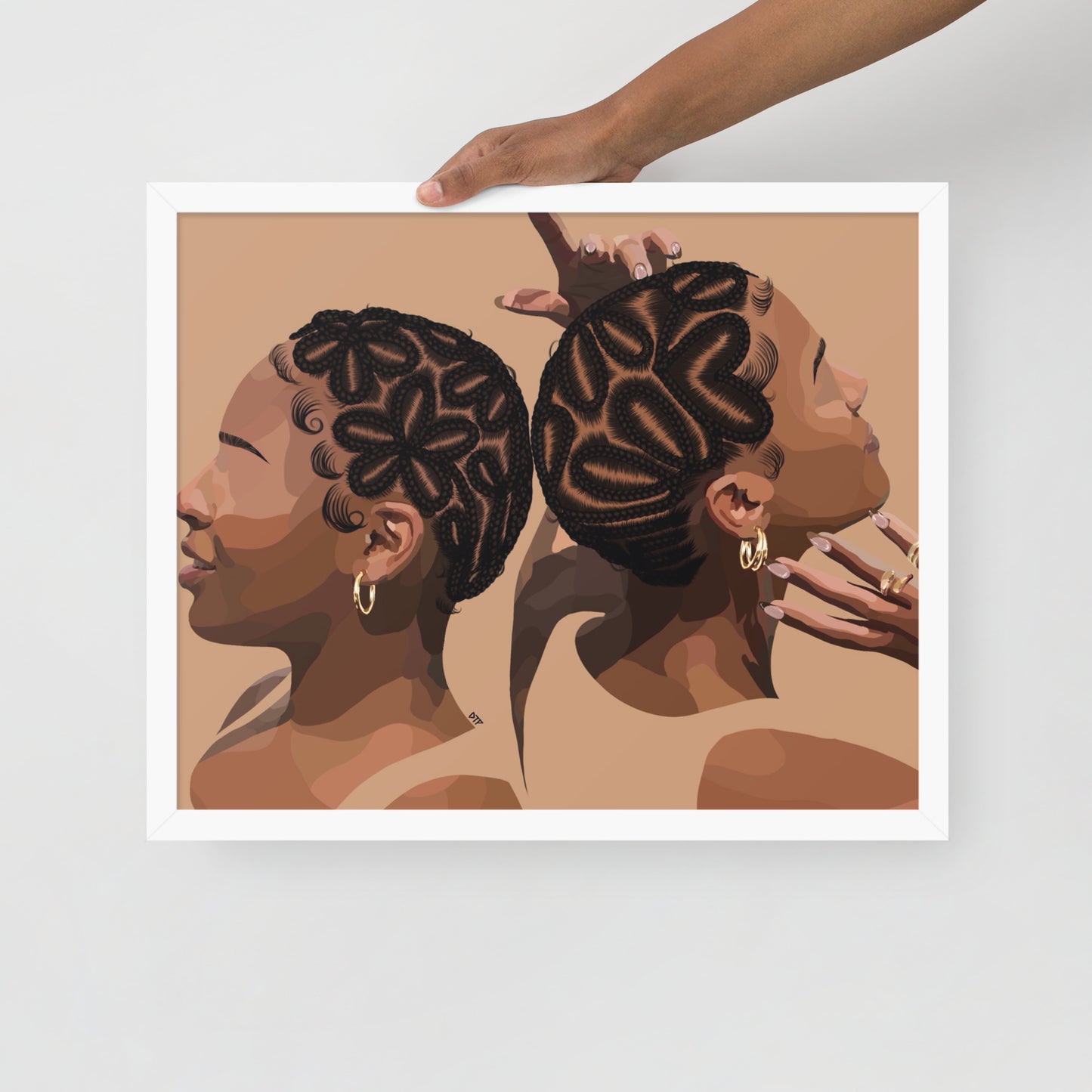 “Braided Baldies” Framed Print