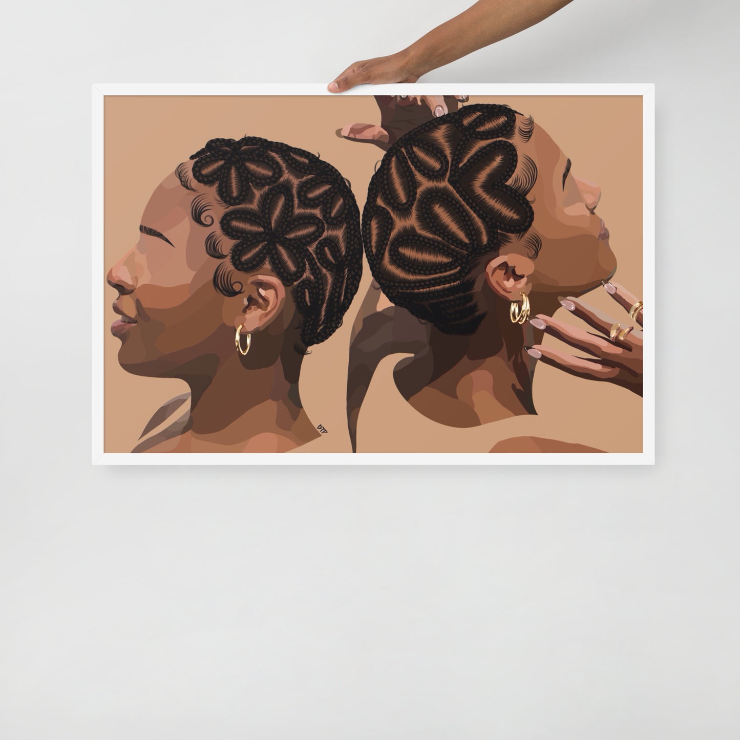 “Braided Baldies” Framed Print