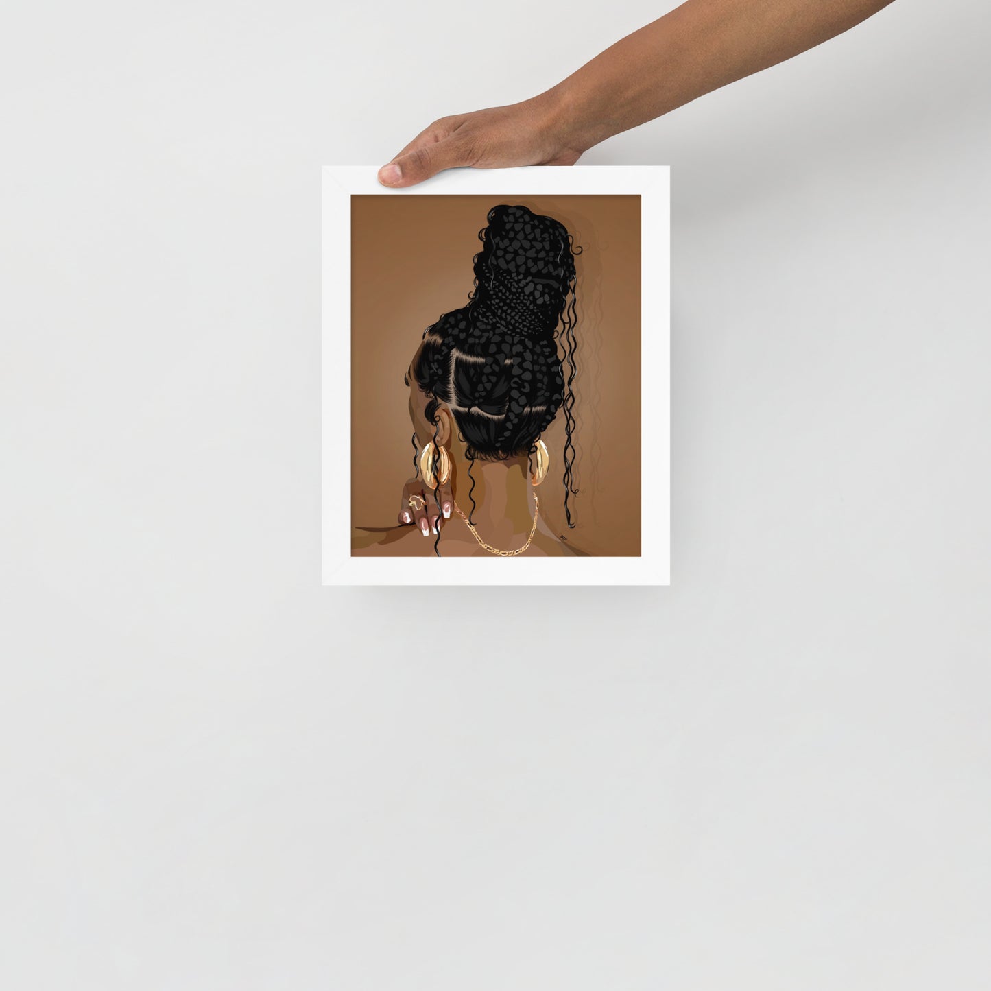 “Boho Braids” Framed Print