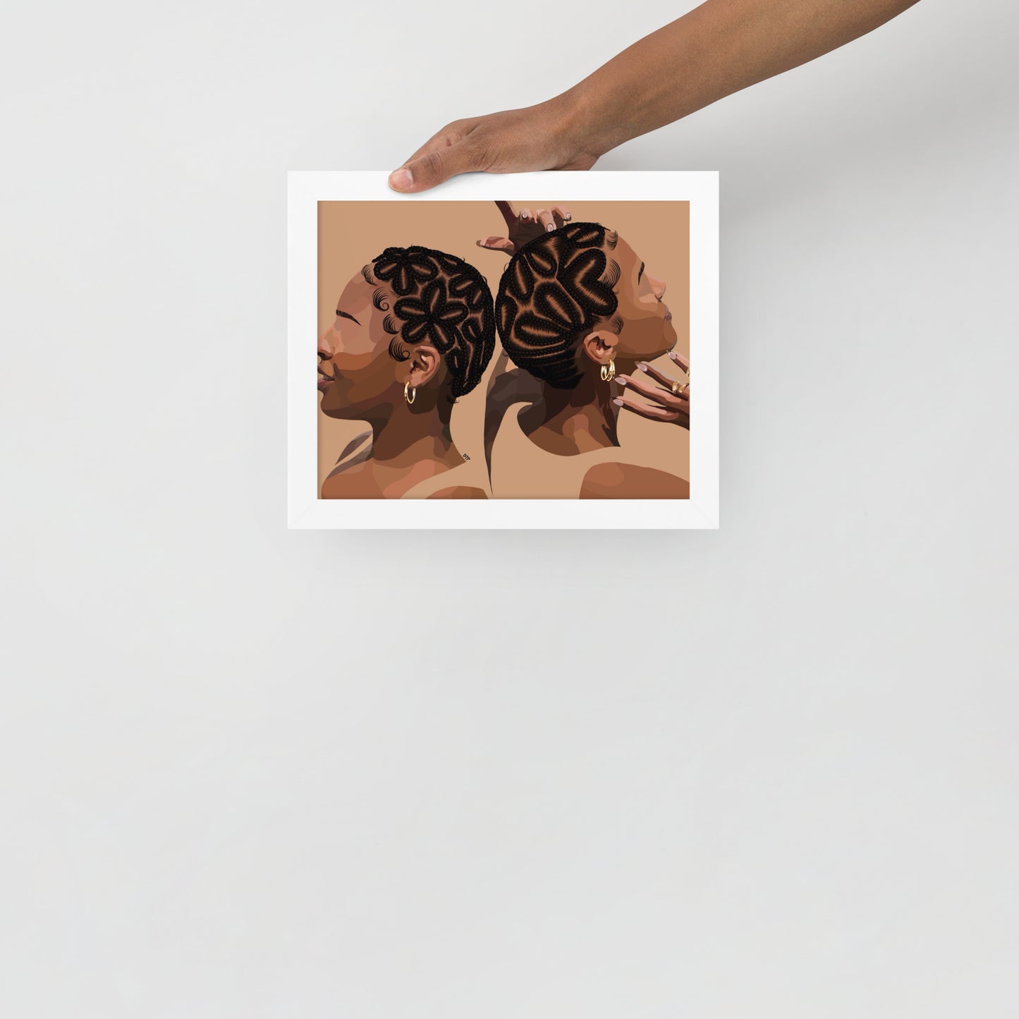 “Braided Baldies” Framed Print