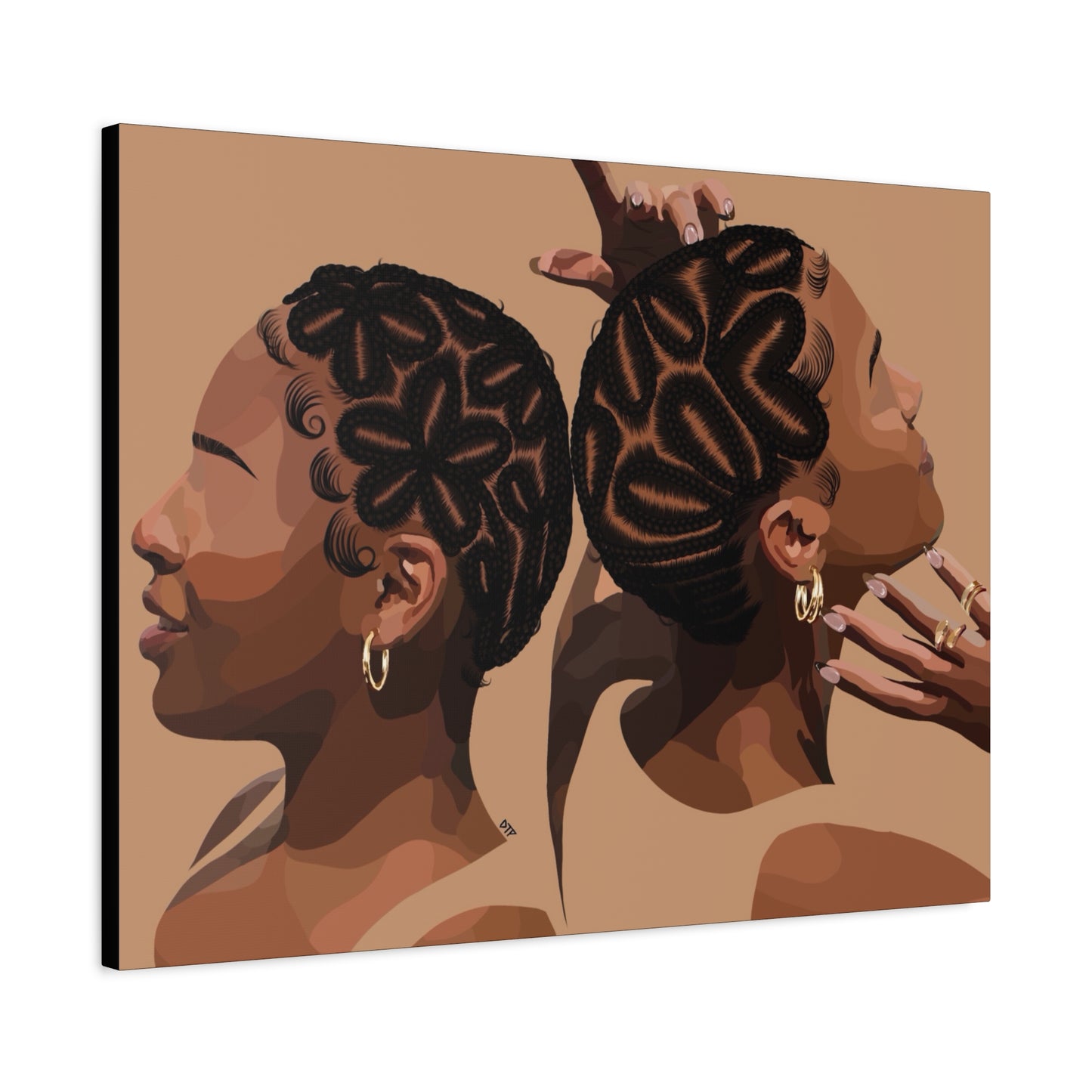 “Braided Baldies” Canvas