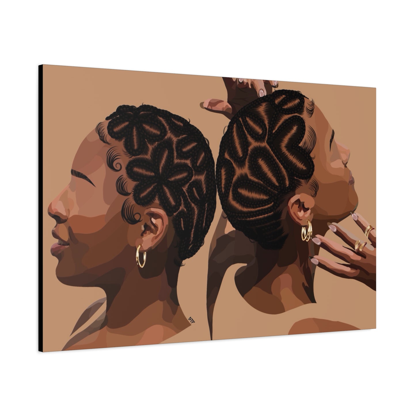 “Braided Baldies” Canvas