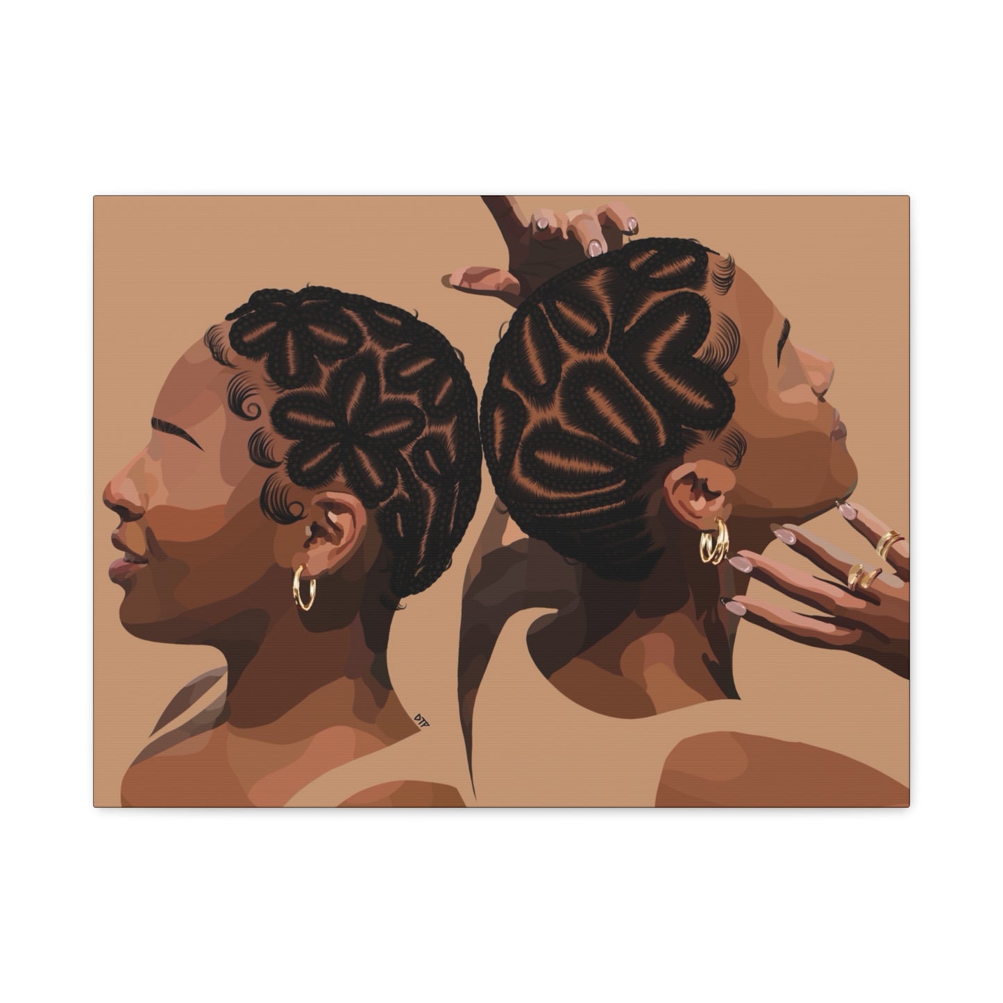 “Braided Baldies” Canvas