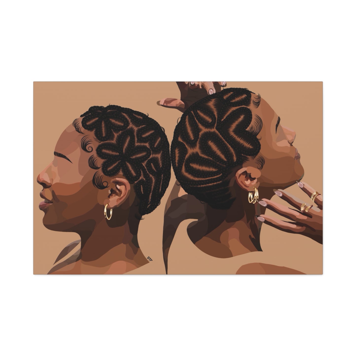 “Braided Baldies” Canvas