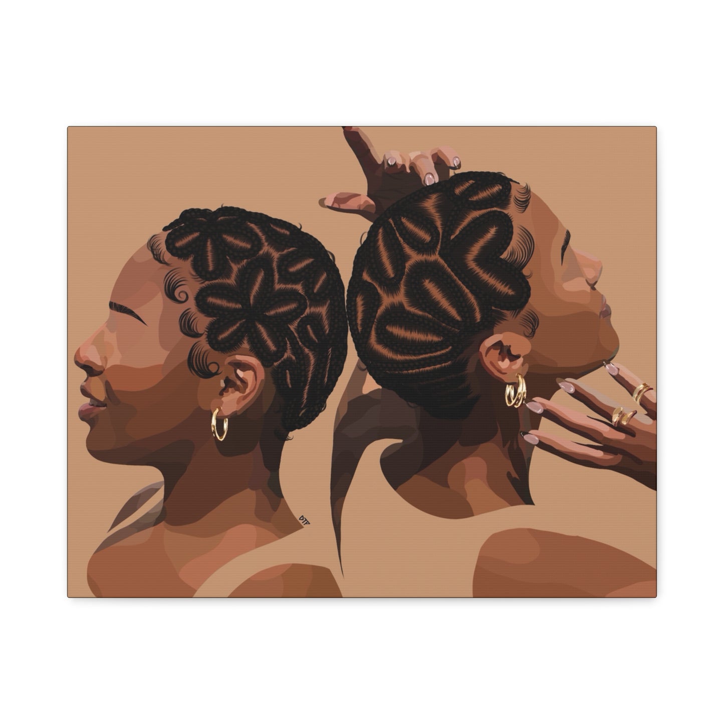 “Braided Baldies” Canvas