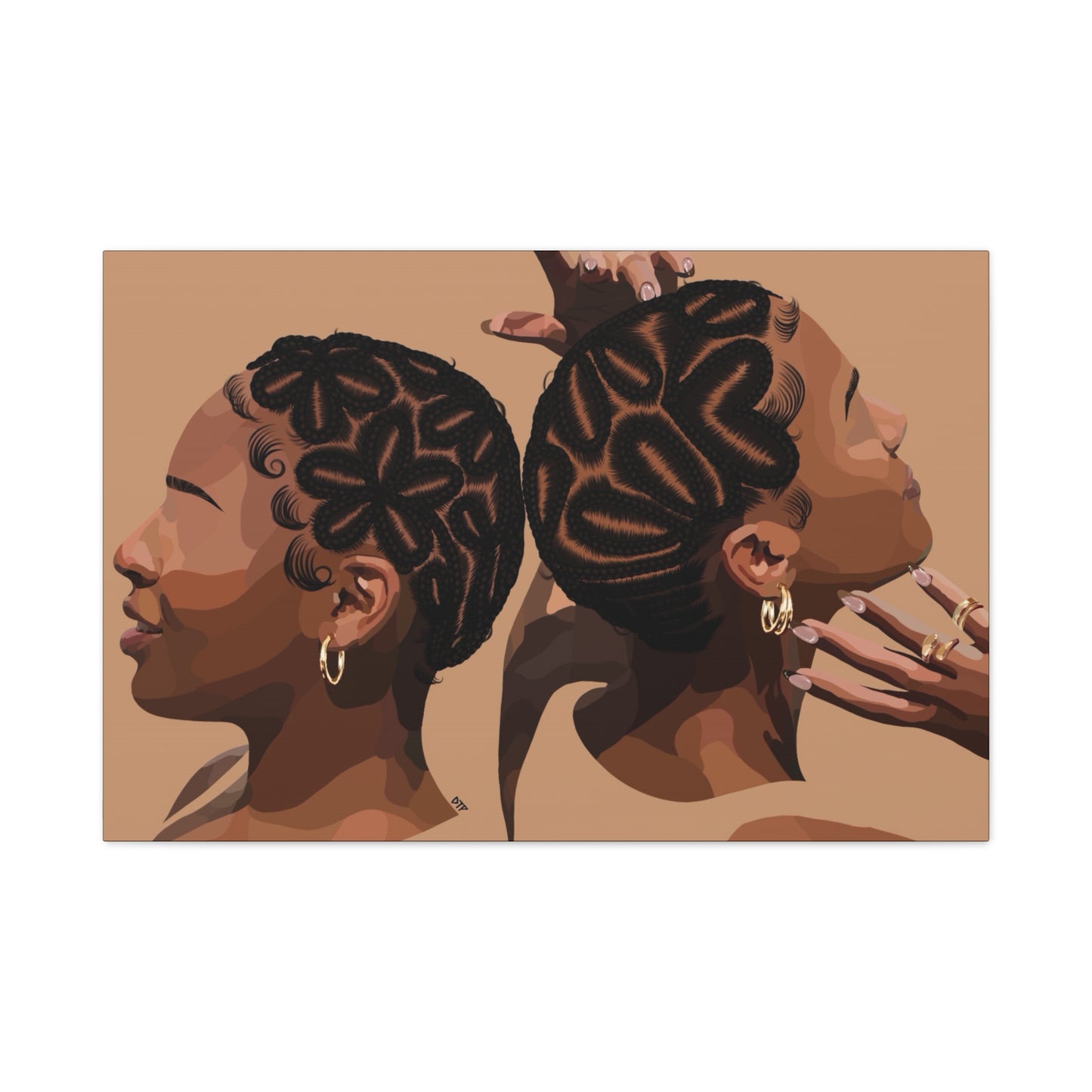 “Braided Baldies” Canvas