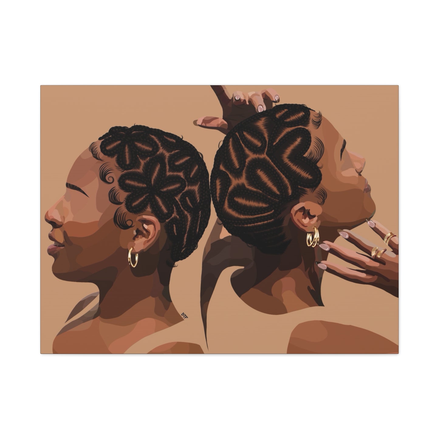 “Braided Baldies” Canvas
