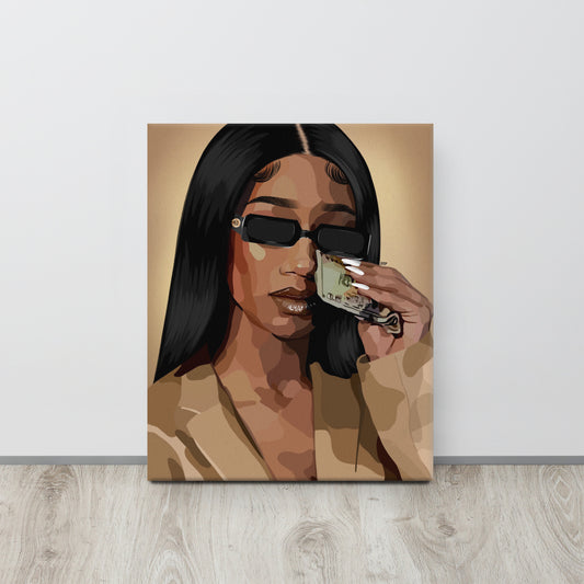 “Money Tears” Canvas