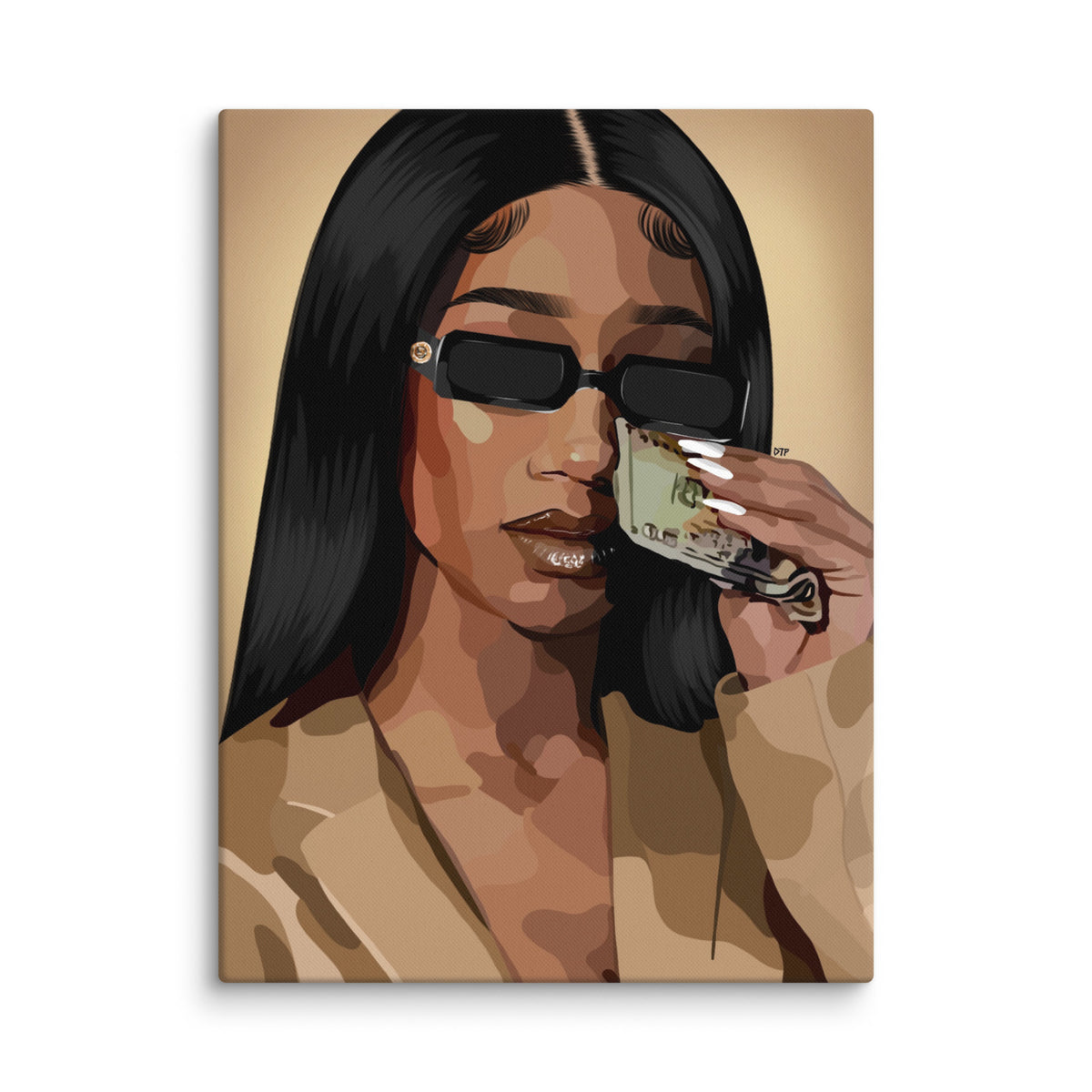 “Money Tears” Canvas