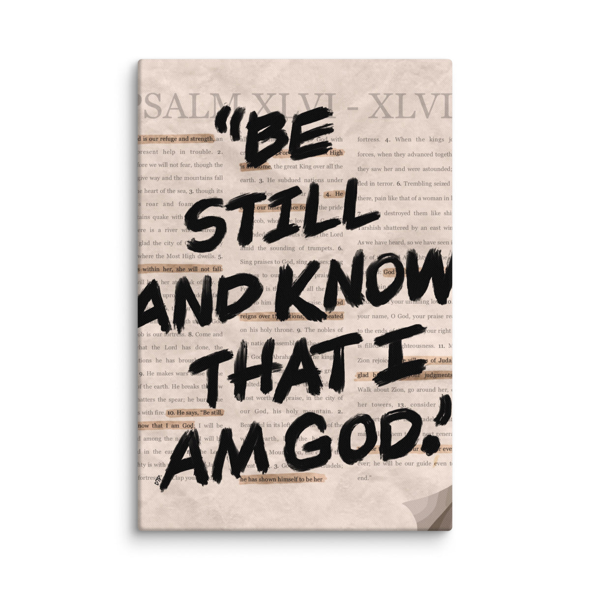 “Psalms 46” Canvas