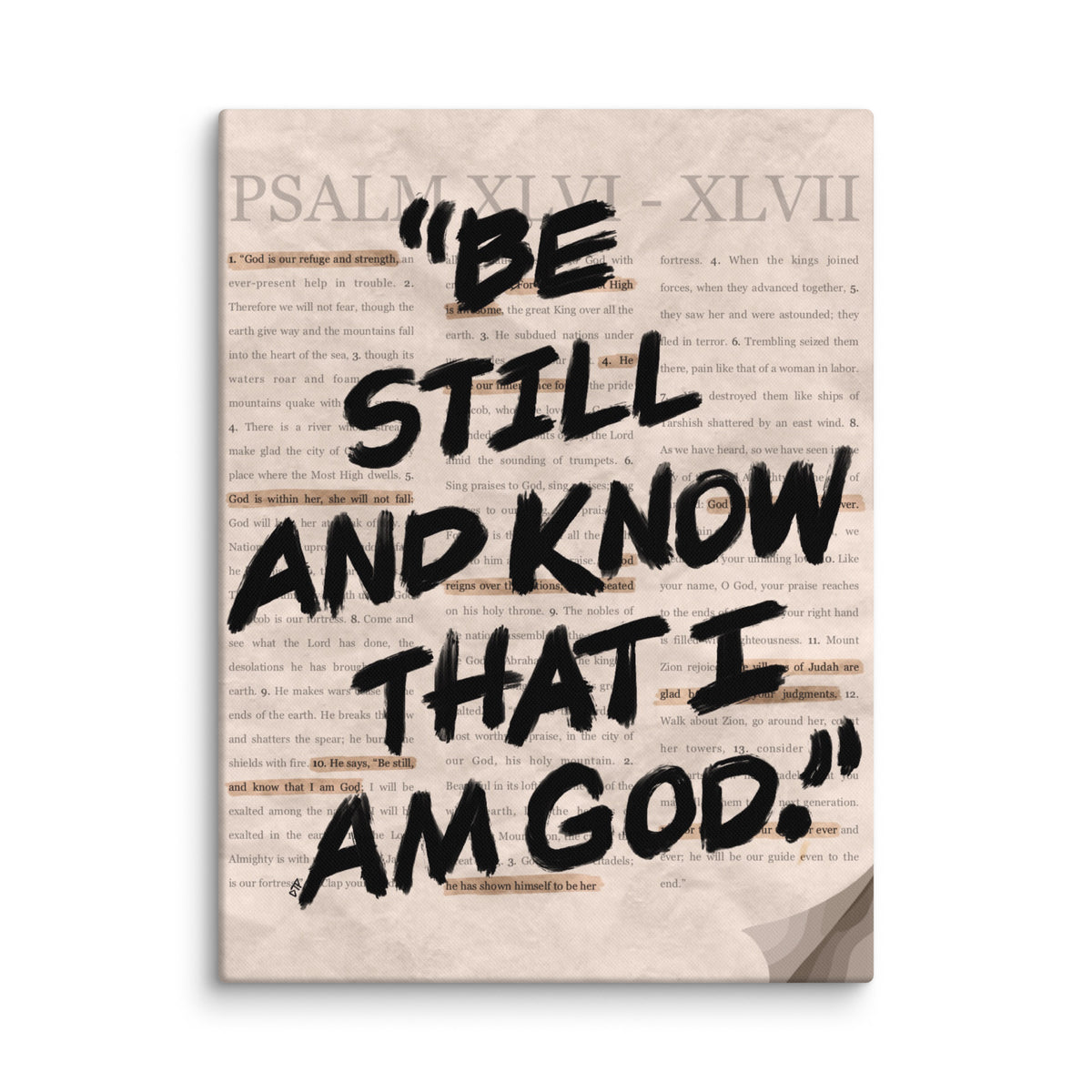 “Psalms 46” Canvas