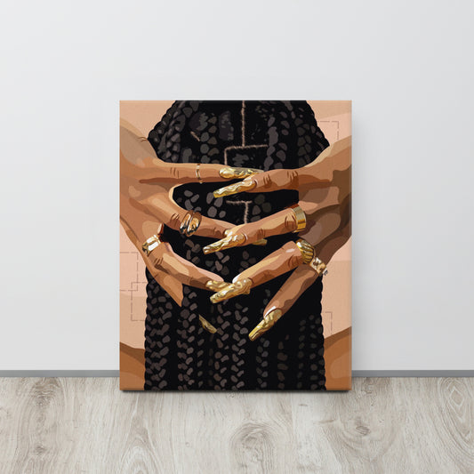 “Let your hair down” Canvas