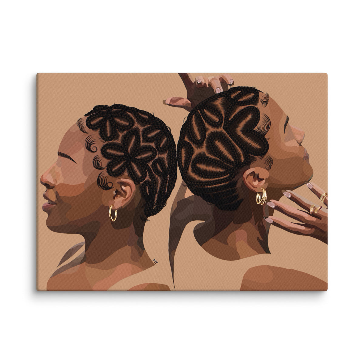 “Braided Baldies” Canvas