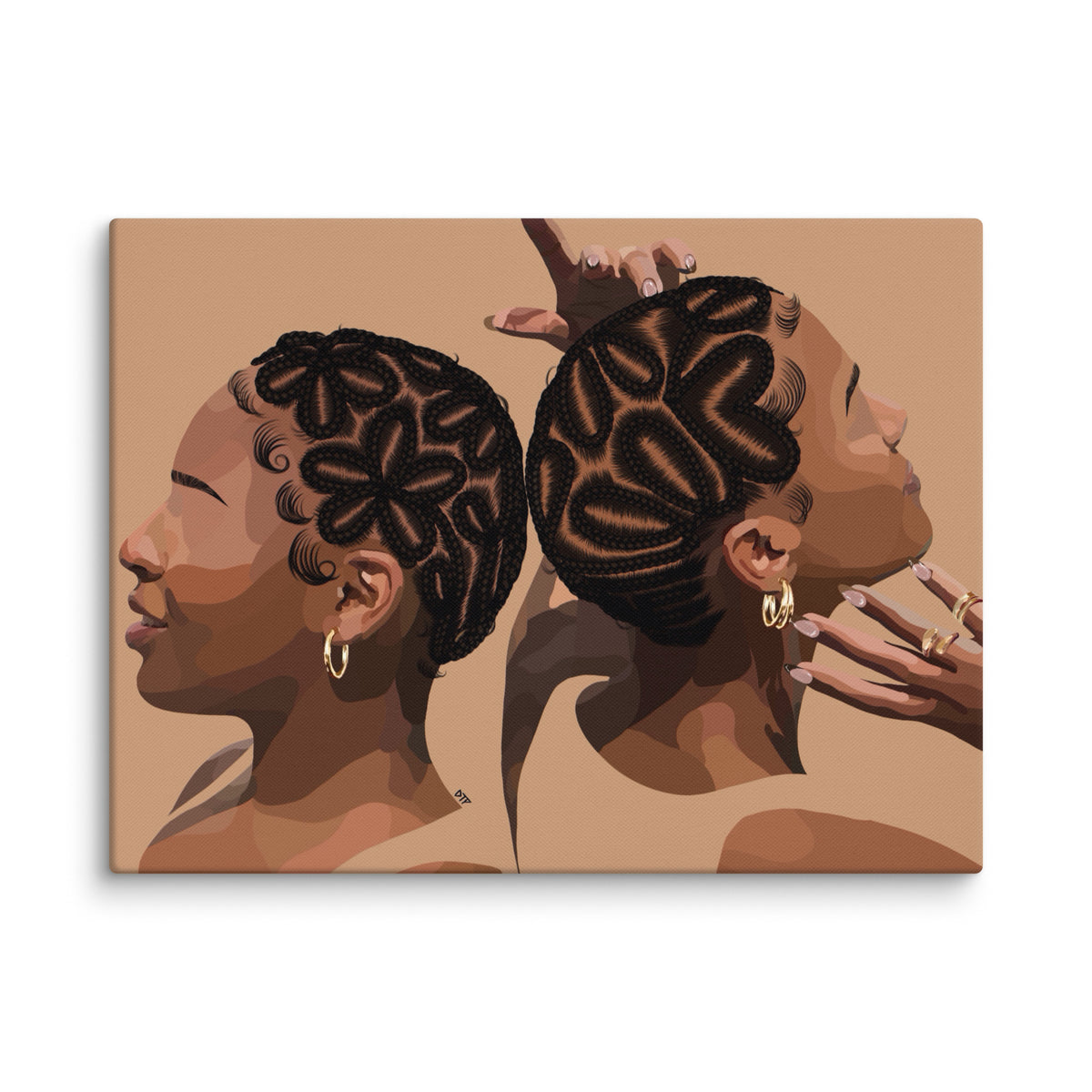 “Braided Baldies” Canvas