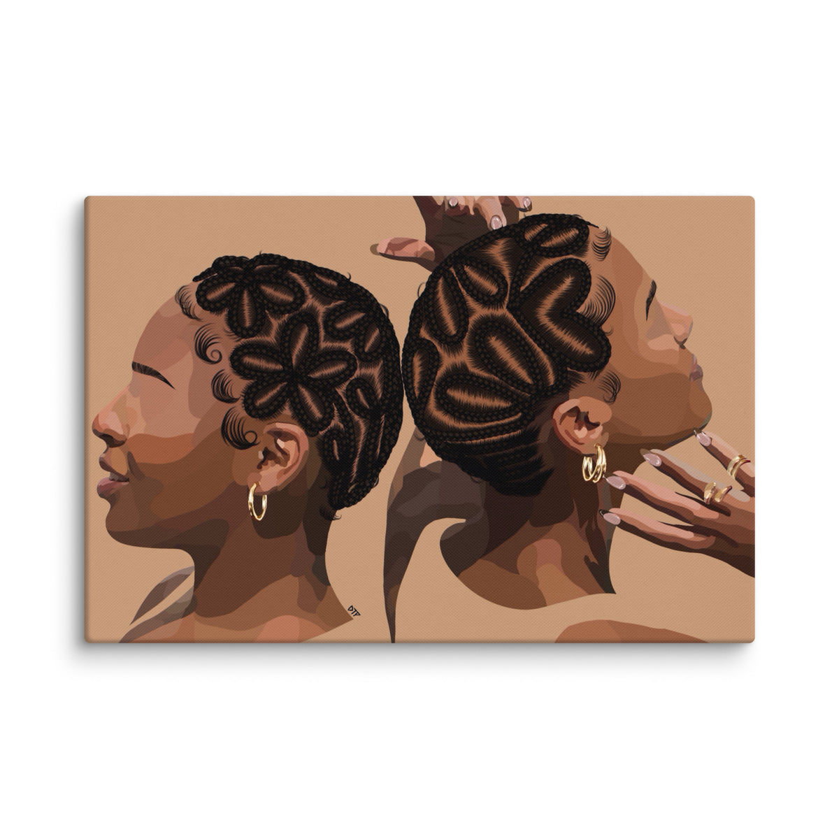 “Braided Baldies” Canvas
