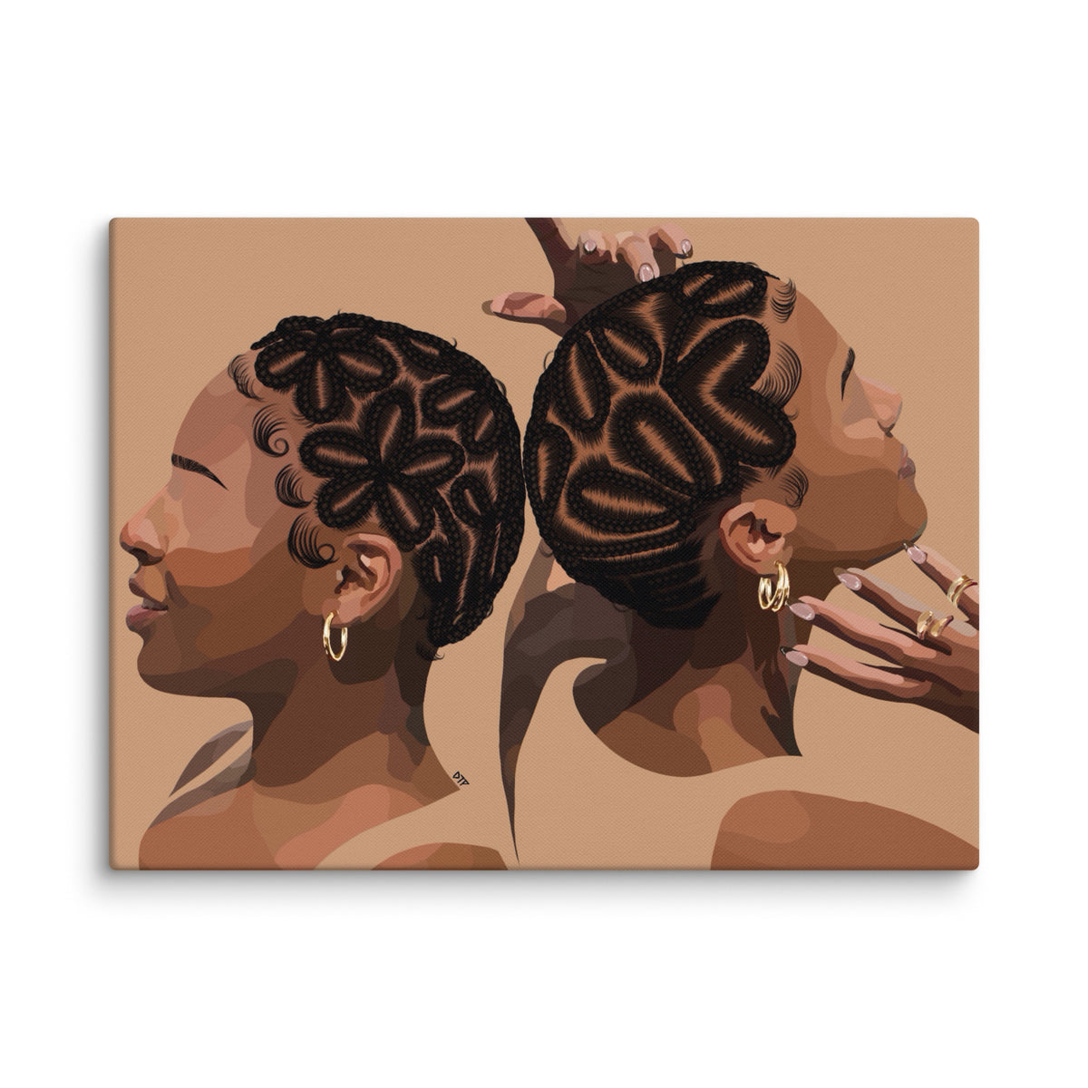 “Braided Baldies” Canvas