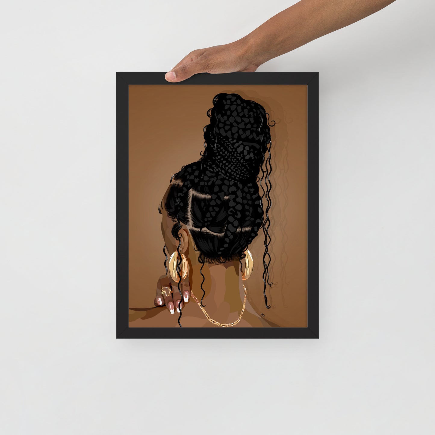 “Boho Braids” Framed Print