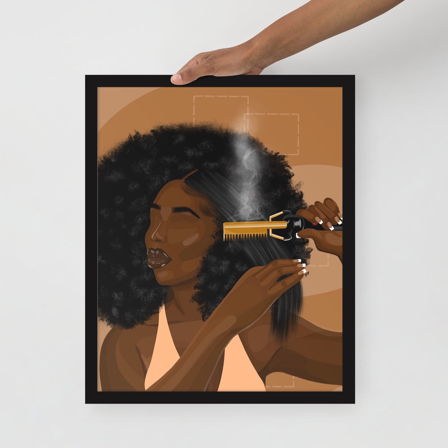 “Hot Comb Dayz” Framed Print
