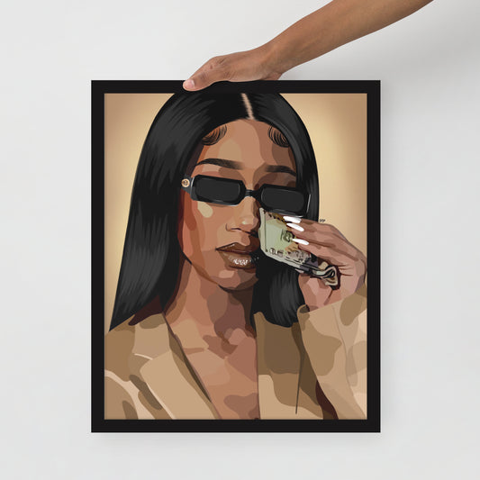 “Money Tears” Framed Print