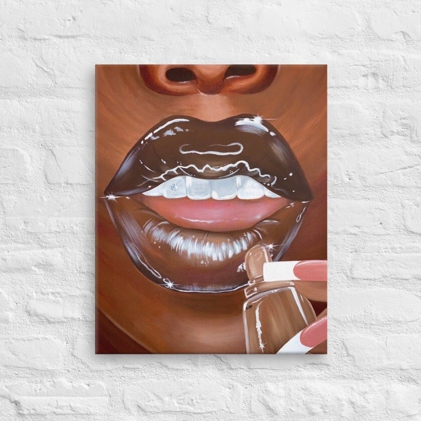 “My Lipgloss is Popping” Canvas